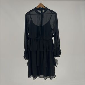 Mikael Aghal Solid Midi Dress in Multicolor